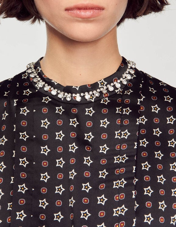 Short star-print dress
