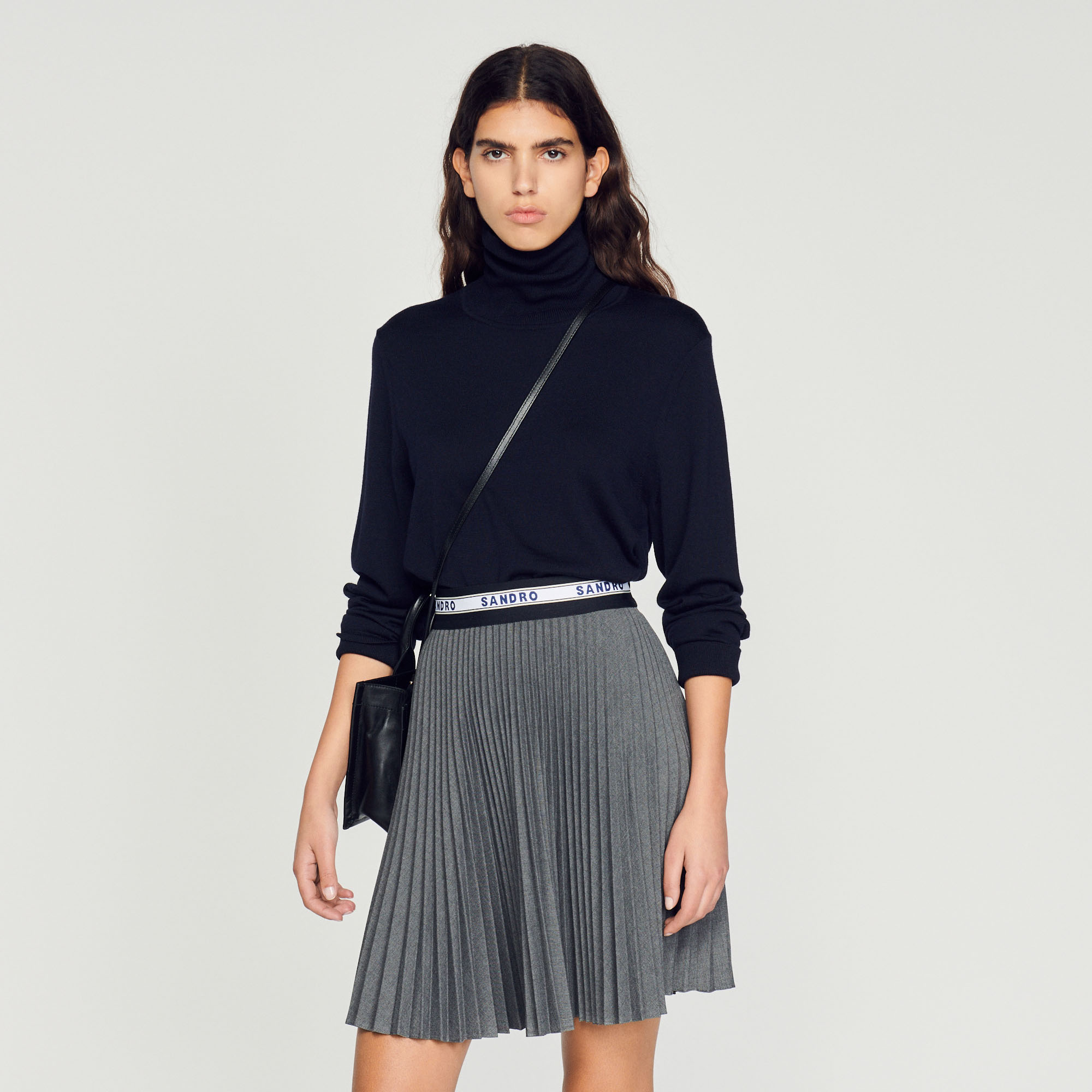 Roll neck wool sweater
