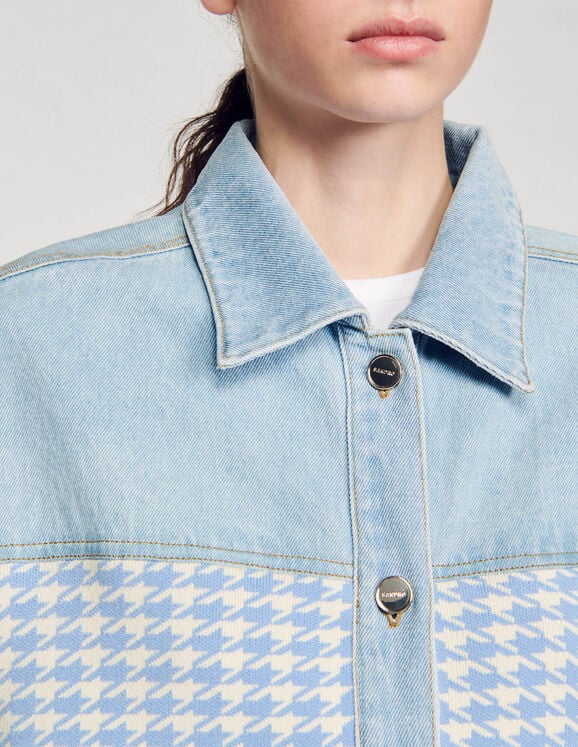 Houndstooth coatigan