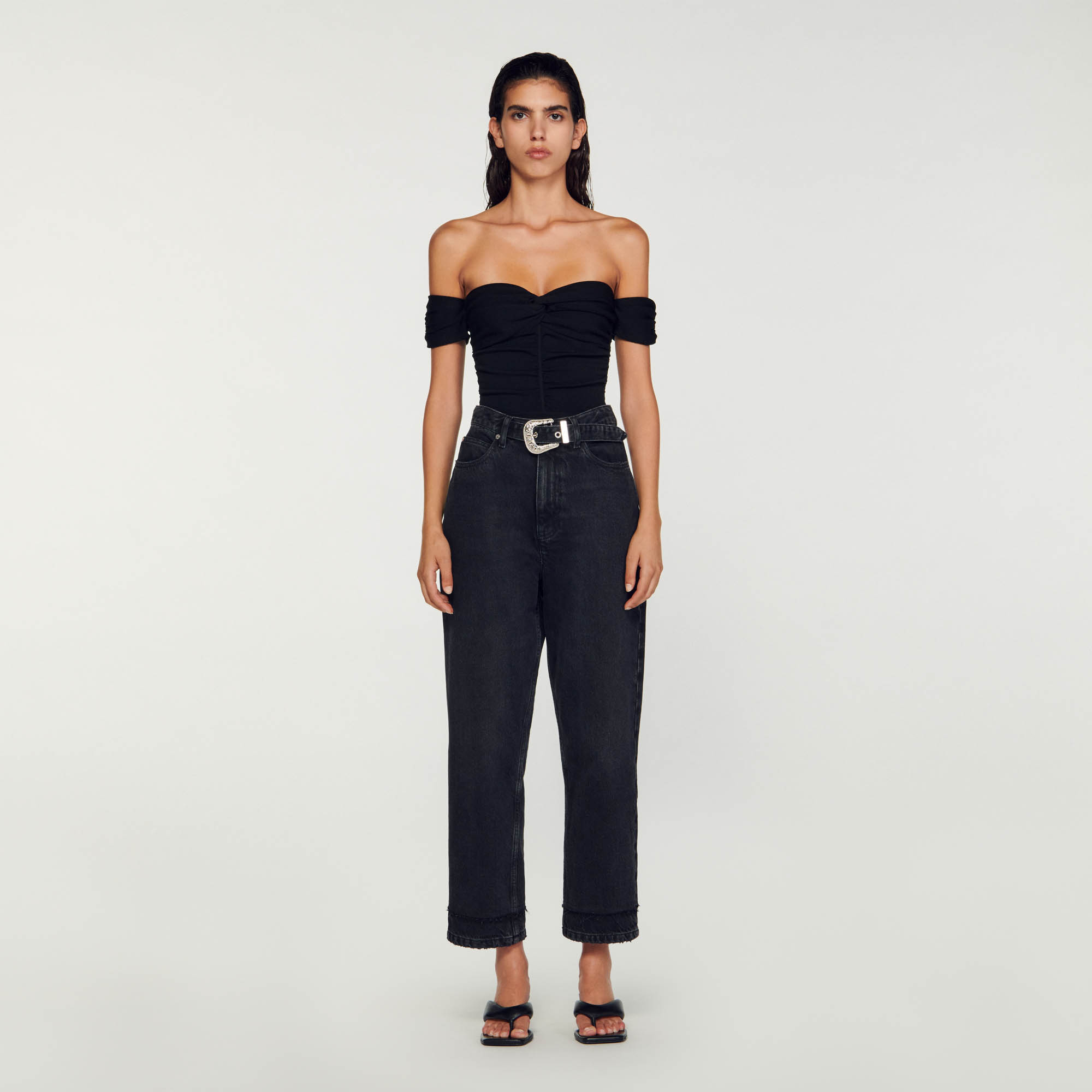 Open-shoulder bodysuit