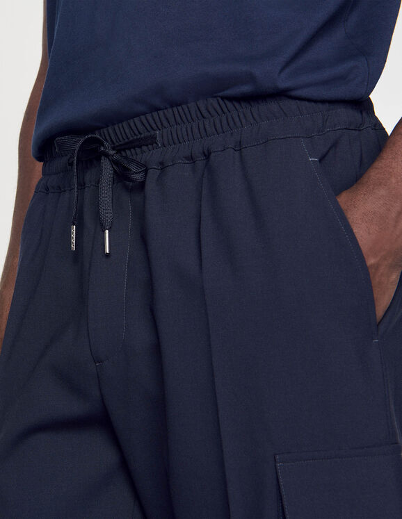 Elasticated cargo trousers