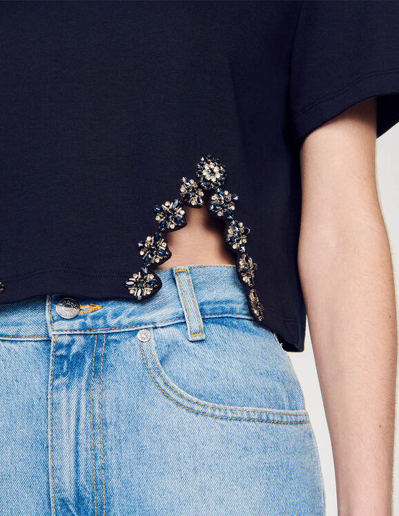 Rhinestone crop top