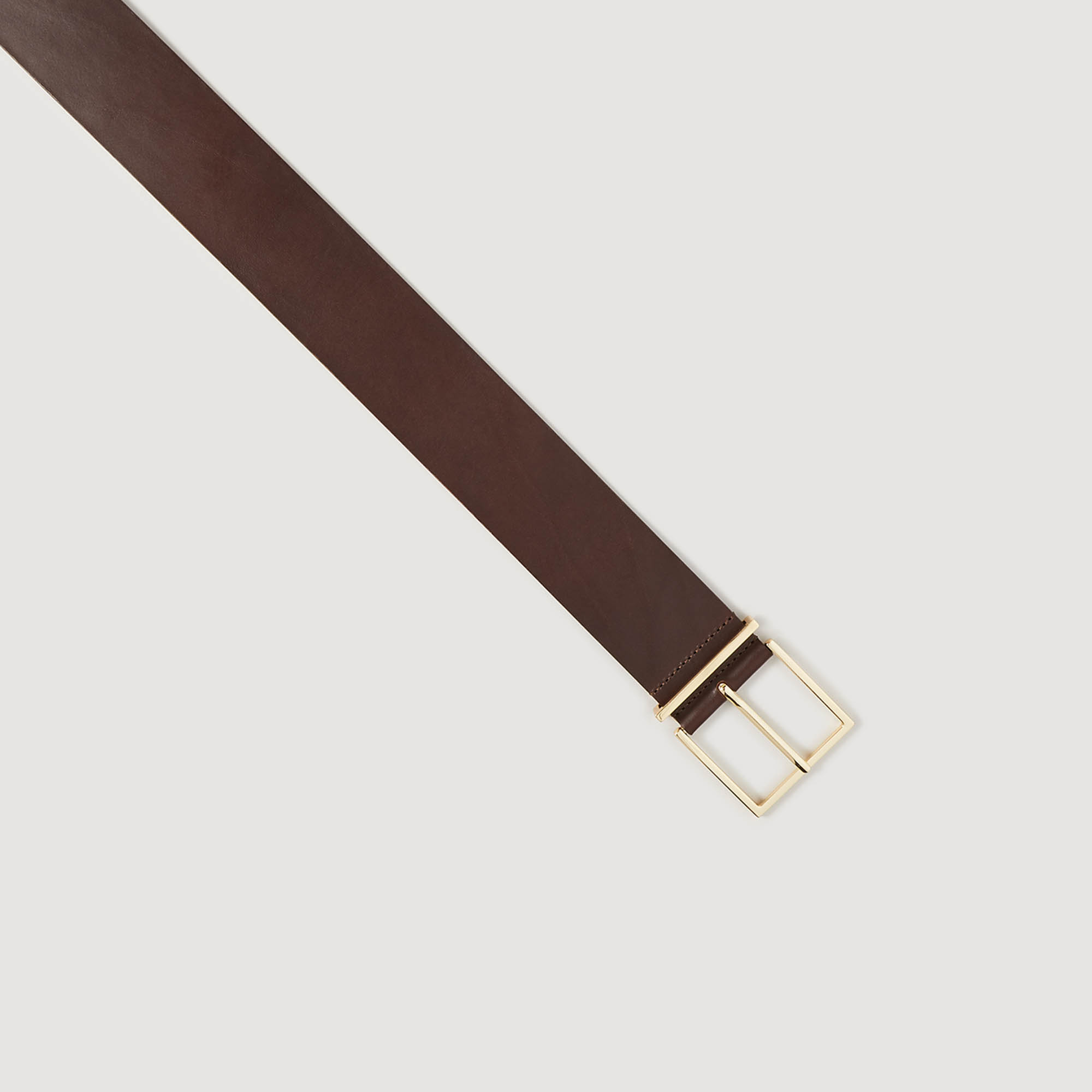 Wide leather belt
