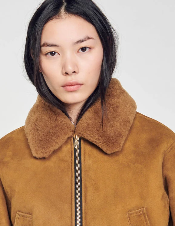 Shearling bomber