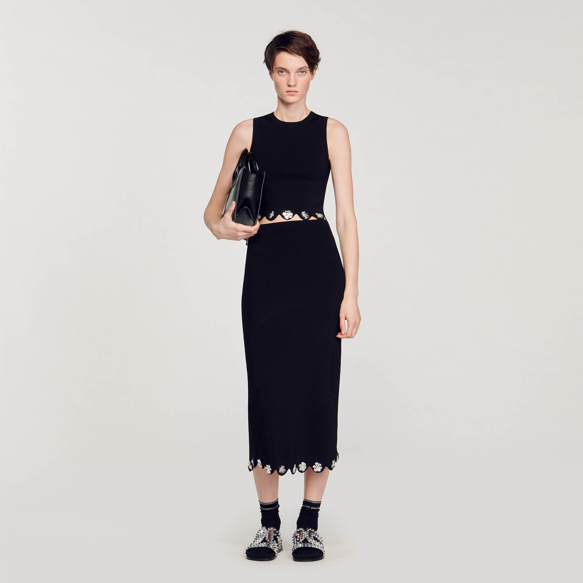 Long knit skirt