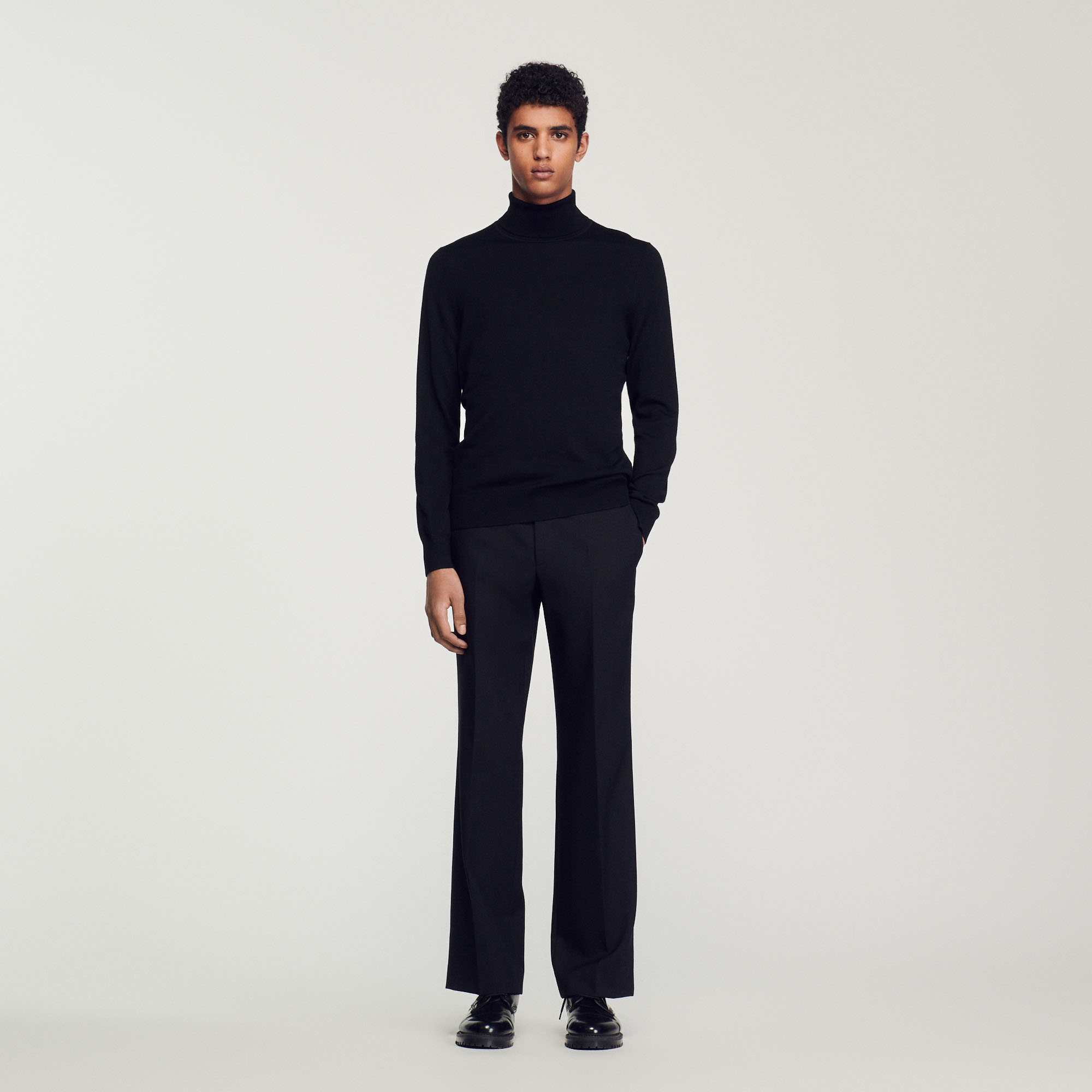Roll neck wool sweater