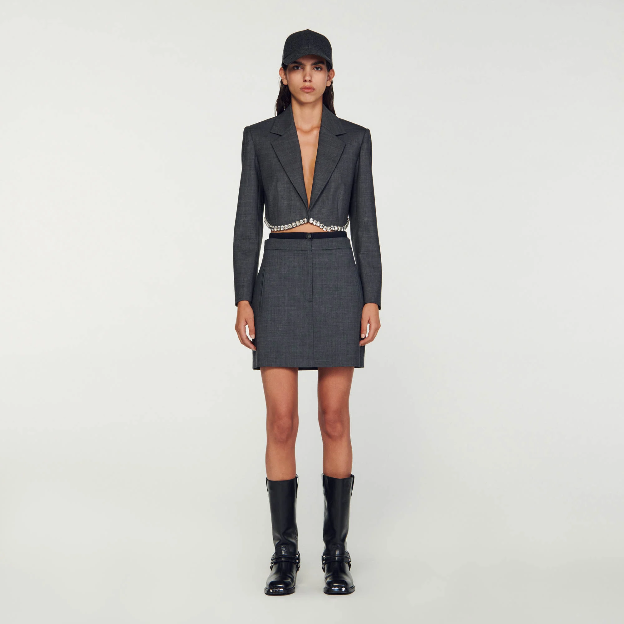 Elasticated mini skirt