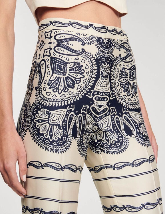 Patterned floaty trousers