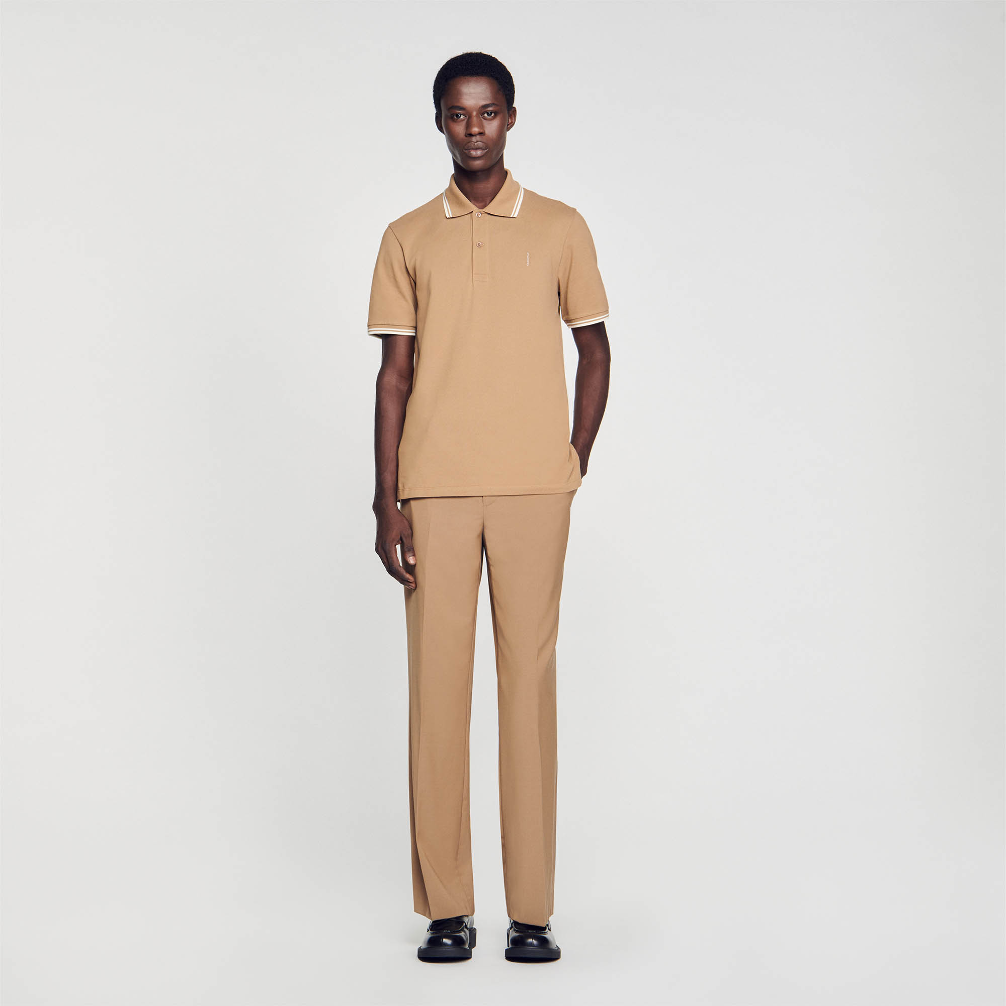 Cotton piqu&eacute; polo shirt