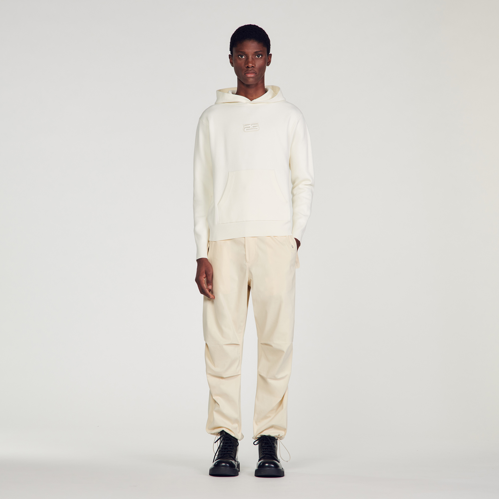 Knit hoodie