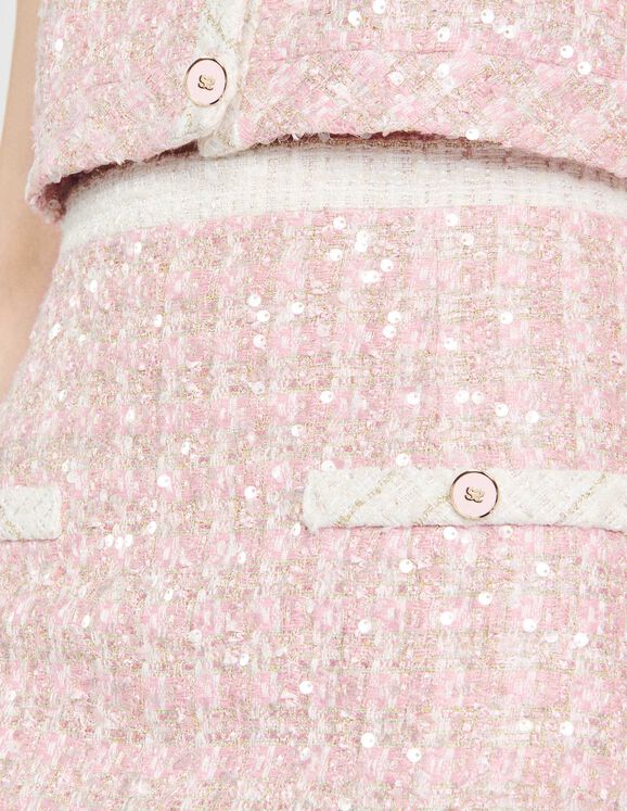 Short tweed skirt