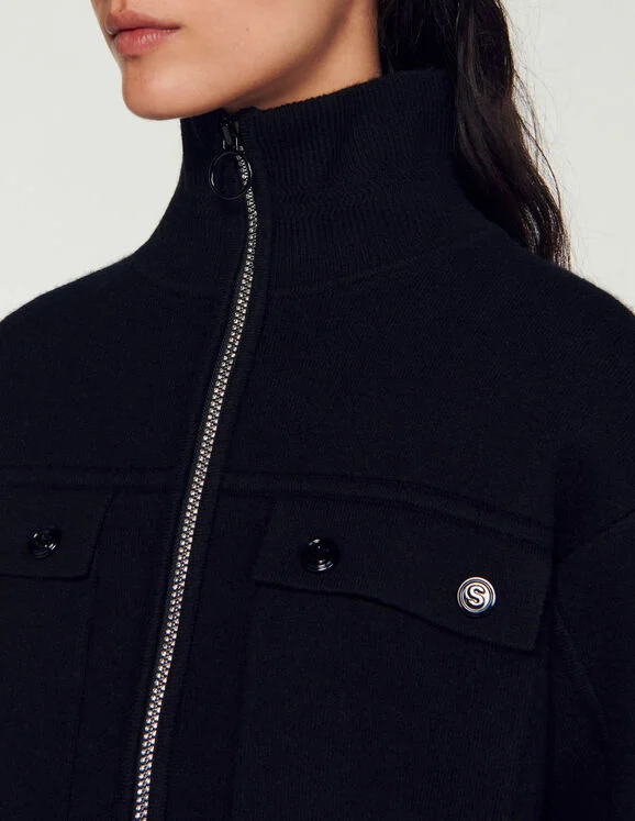 Zip-up coatigan