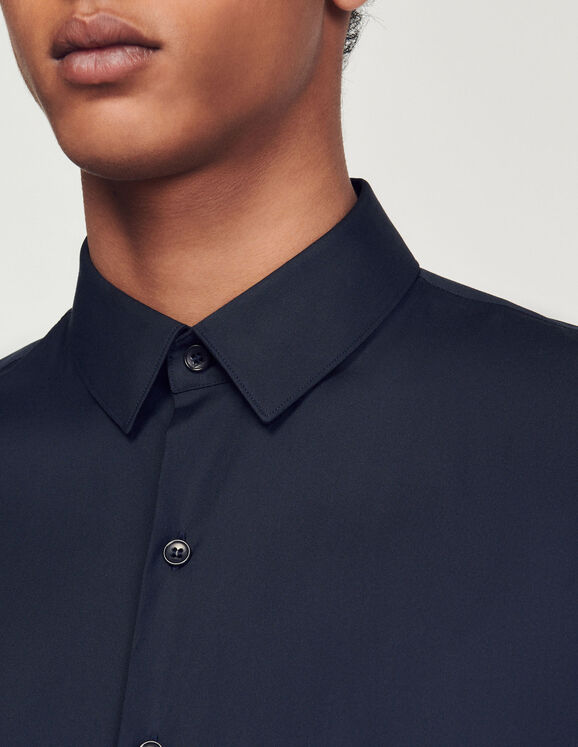 Fitted stretch cotton shirt