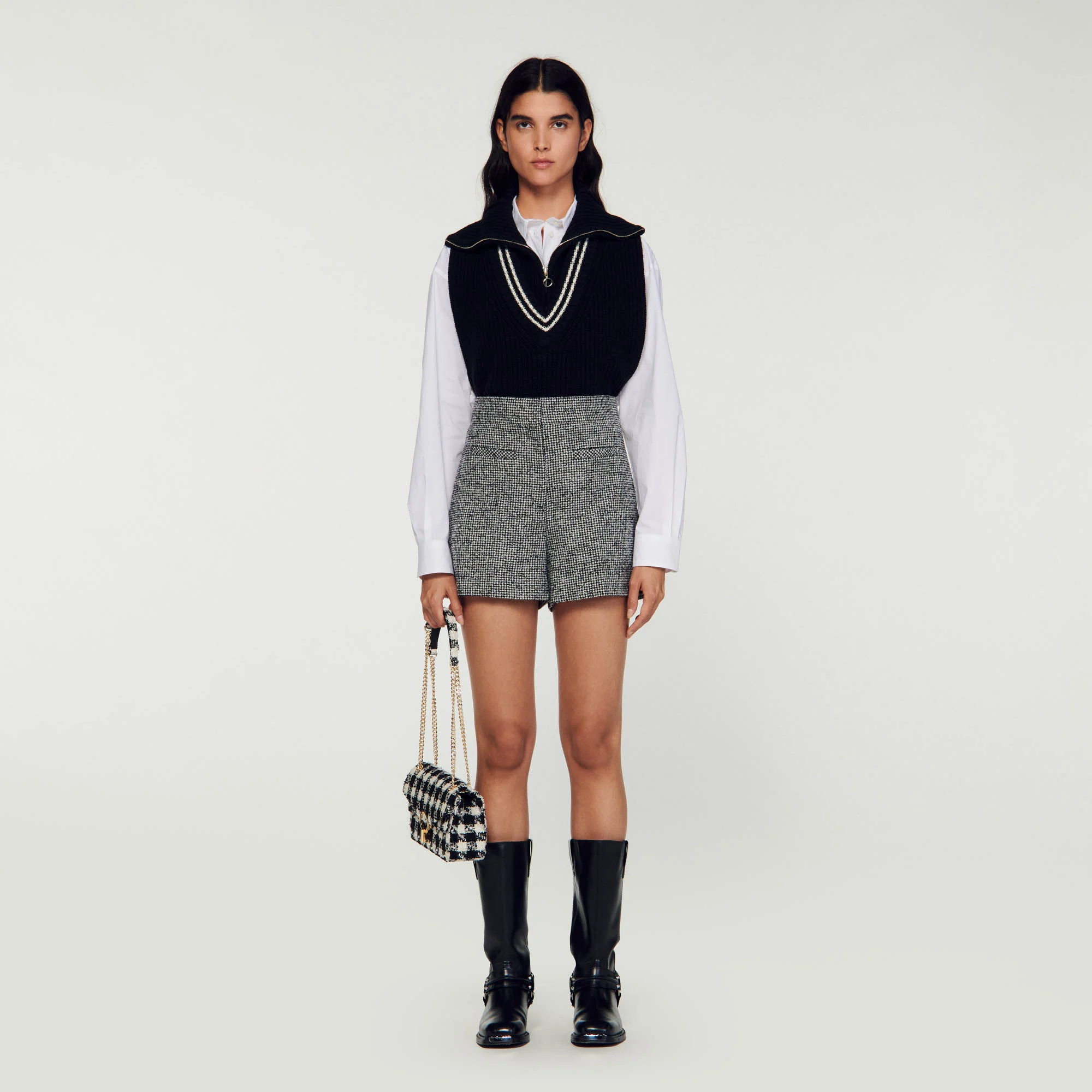 Houndstooth shorts