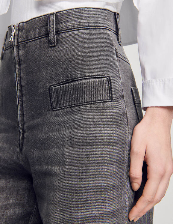 Faded flared jeans