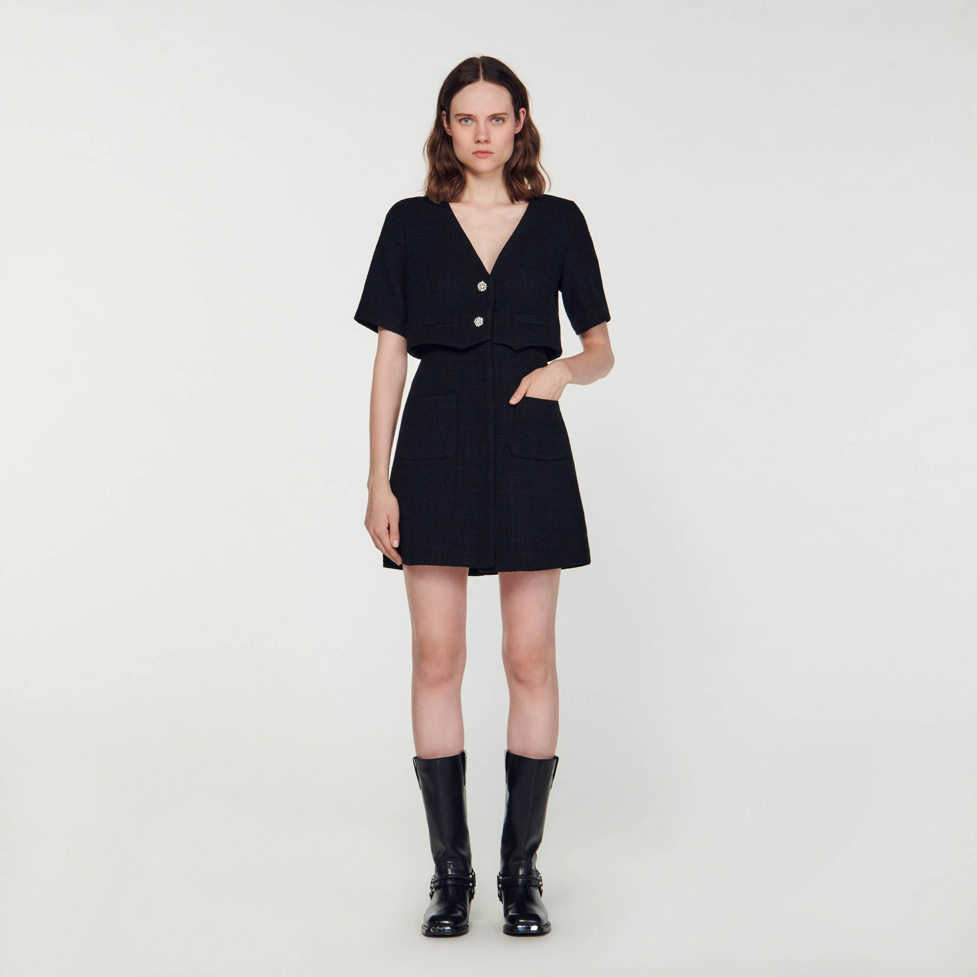 Short tweed dress