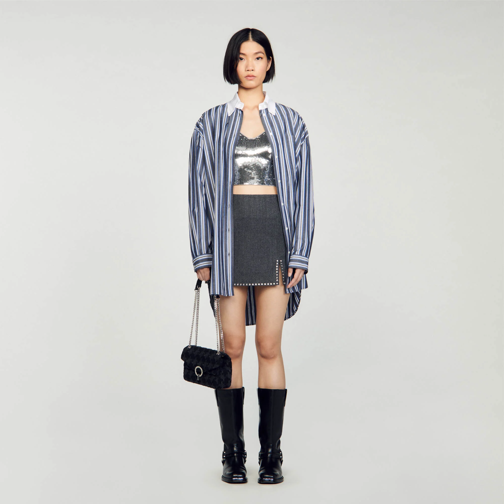 Oversized striped shirt