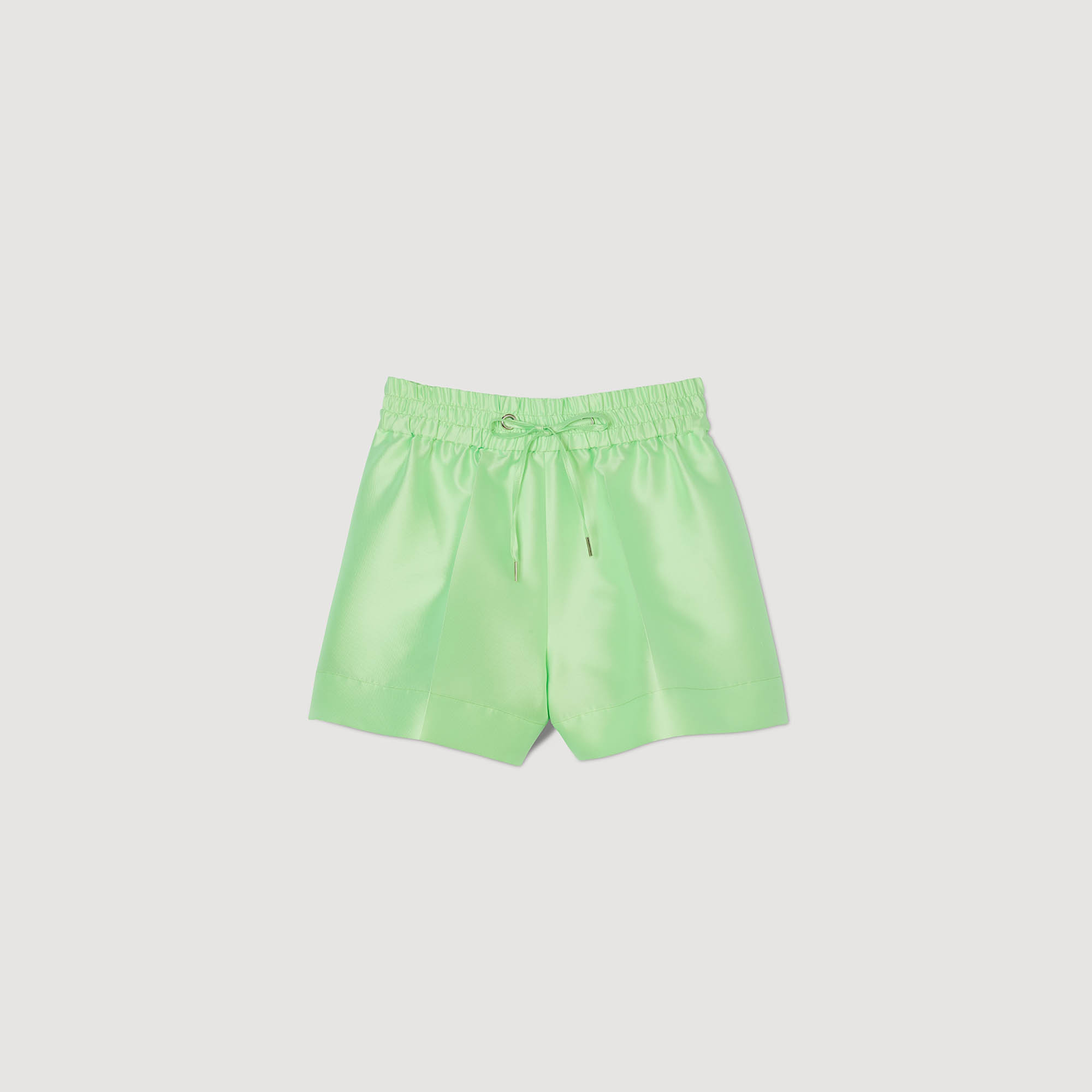 Satiny wide-leg shorts