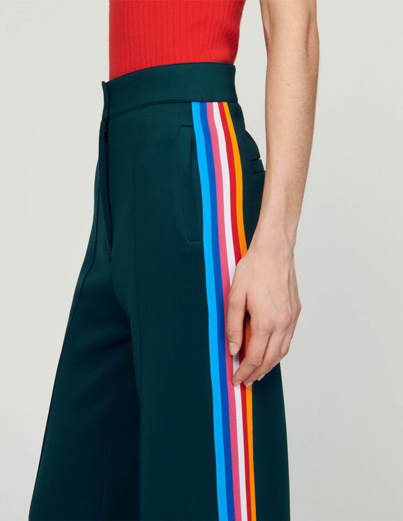 Trousers with side stripes