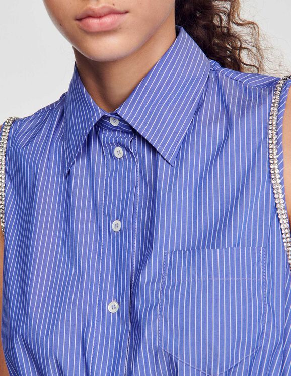 Cropped striped shirt