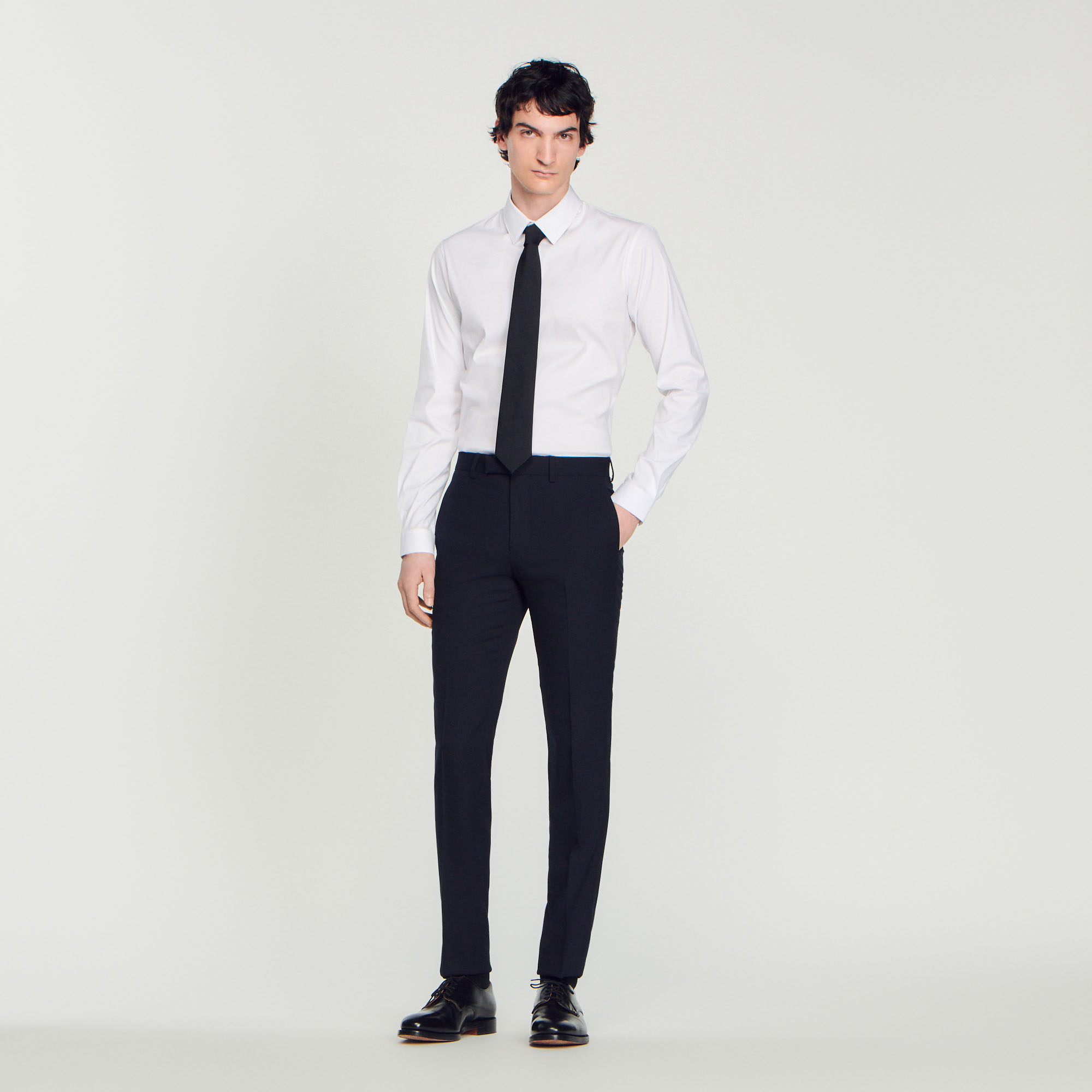 Wool suit pants