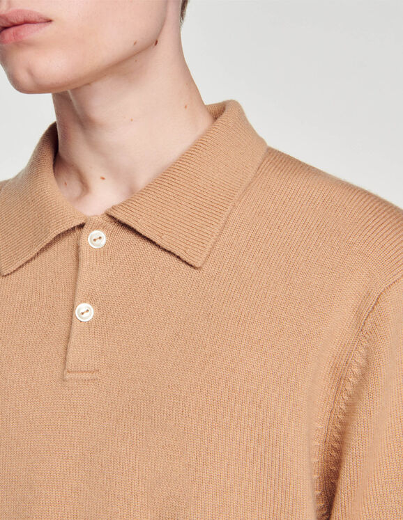 Wool and cashmere polo shirt