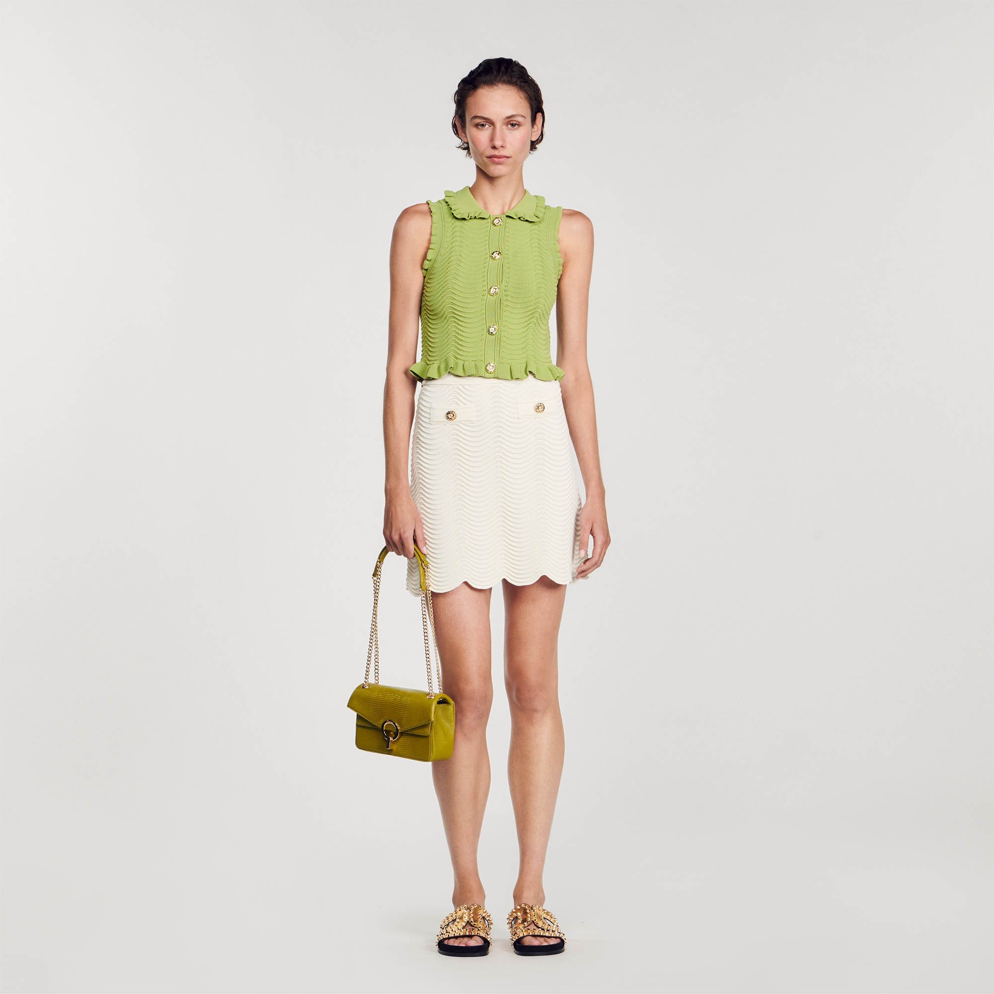 Sleeveless knit top
