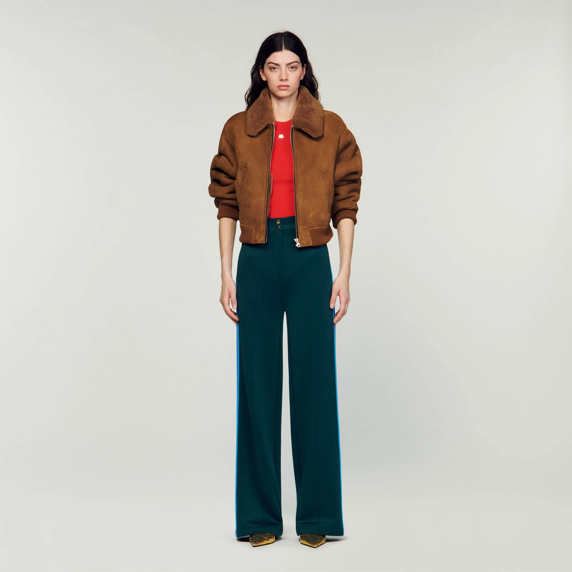 Trousers with side stripes