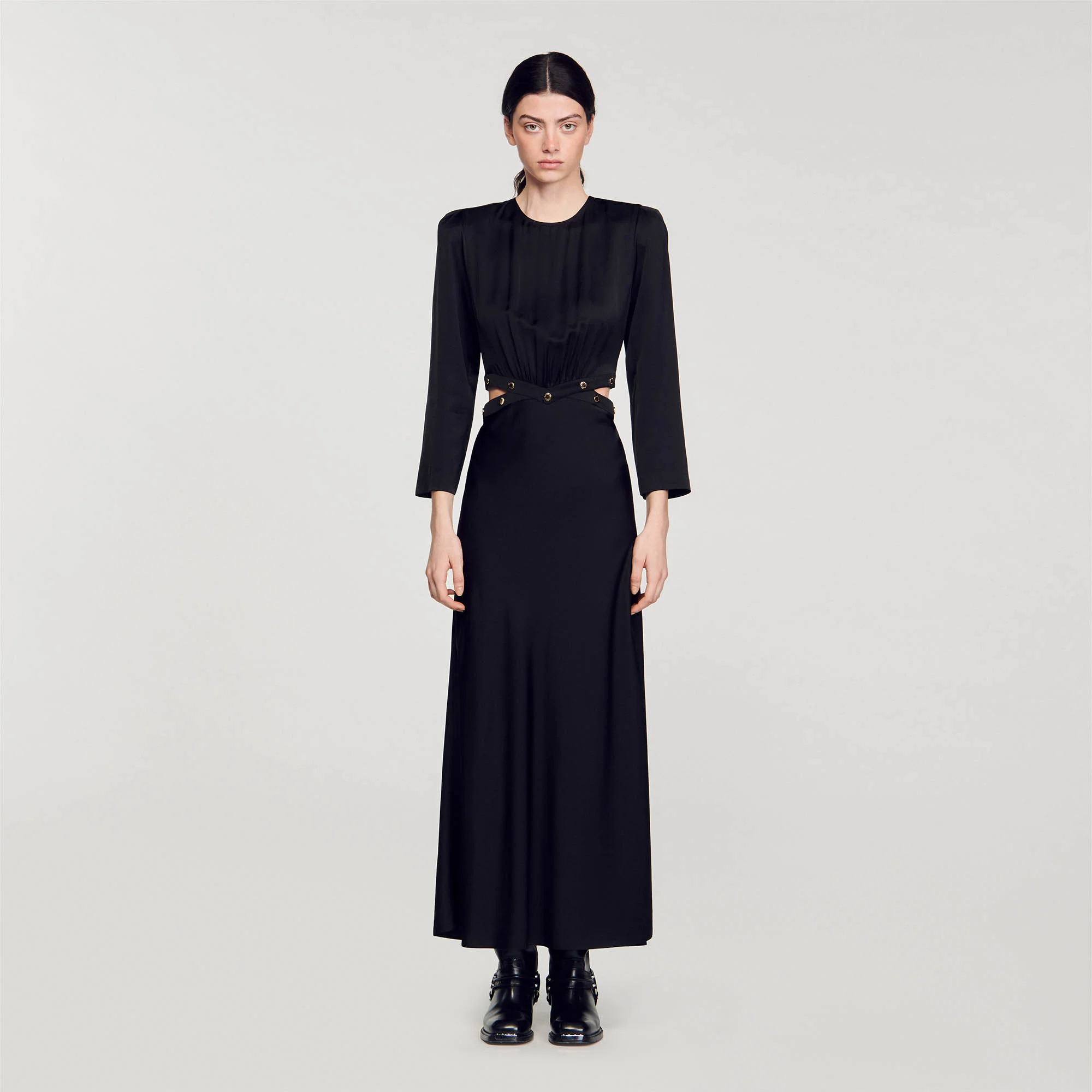 Satin-finish maxi dress