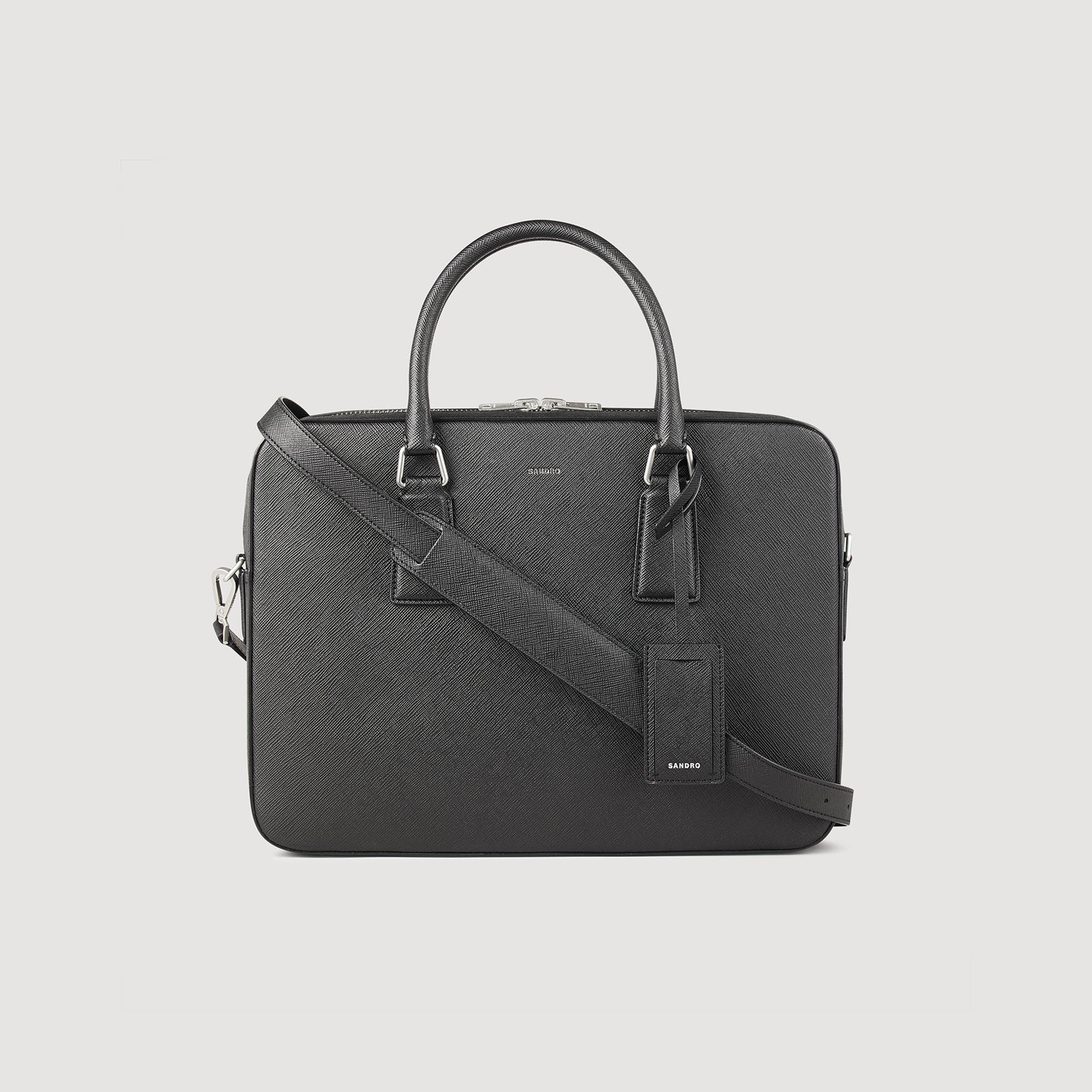 Saffiano leather briefcase