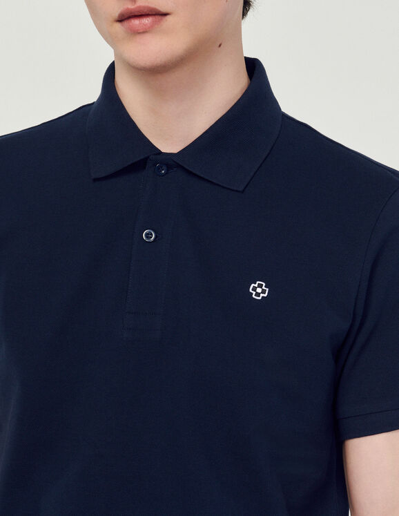 Polo shirt with Square Cross patch