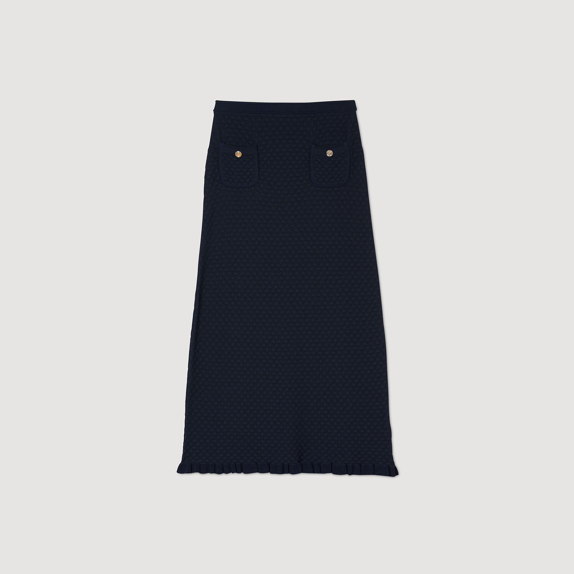 Knit midi skirt
