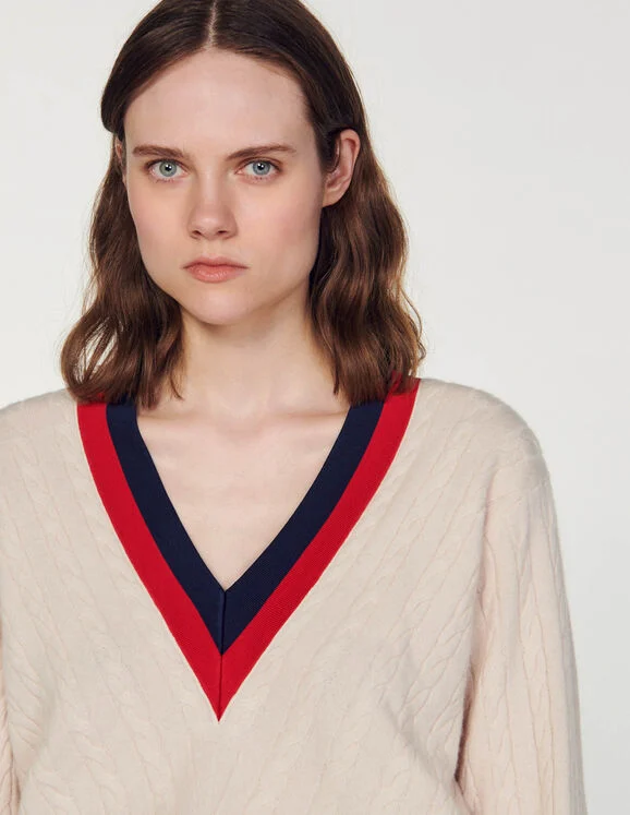 Cable knit sweater