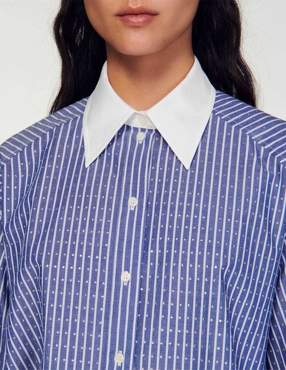 Cropped oversized shirt