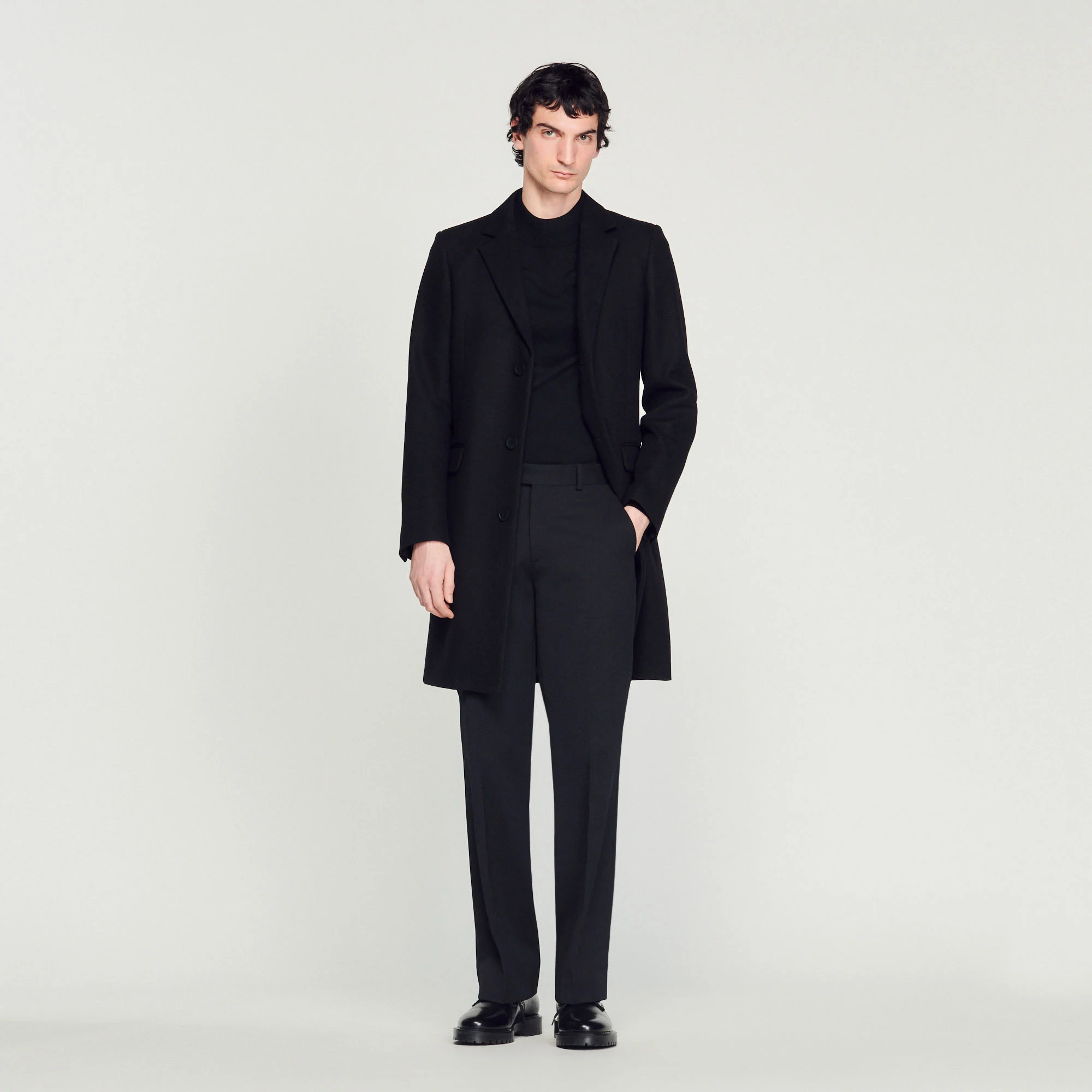 Wool and cashmere coat