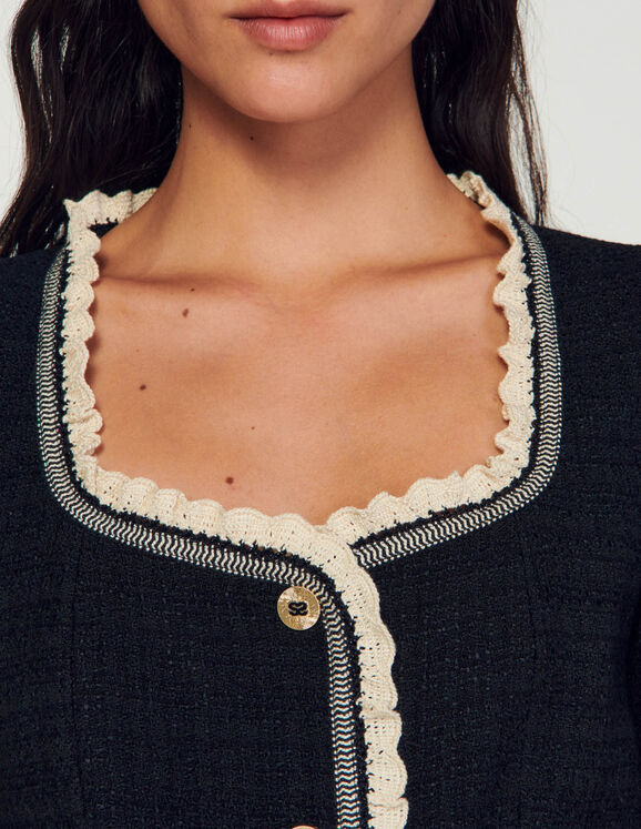 Tweed cropped top