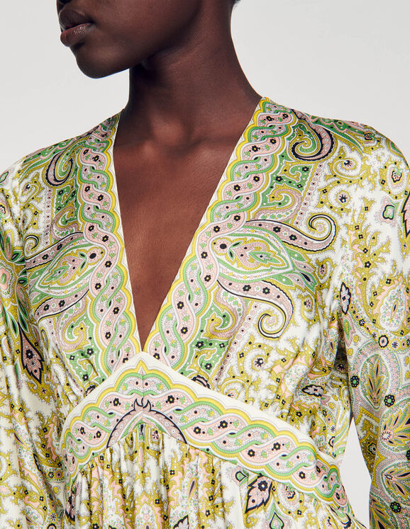 Scarf print maxi dress