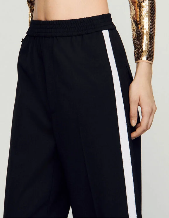 Pants with side stripes