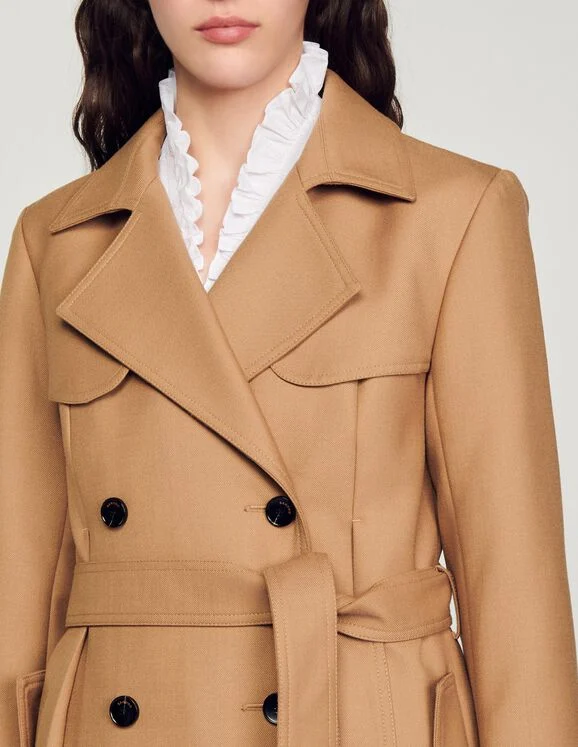 Long trench-style coat