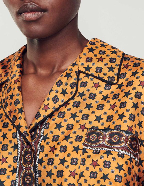 Printed cropped shirt