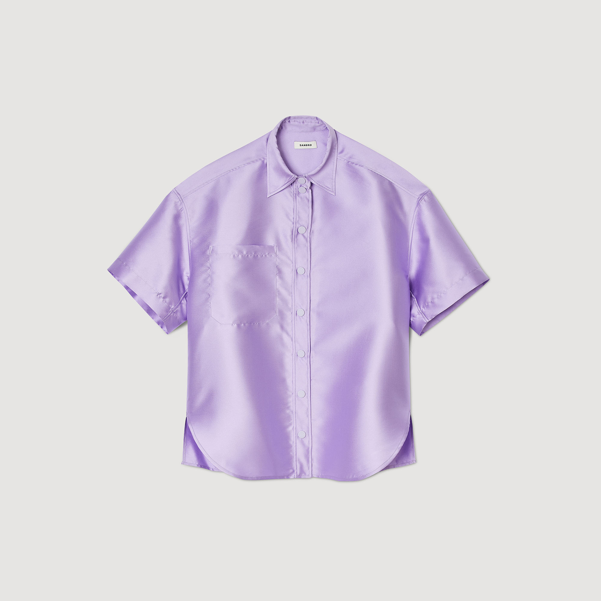 Oversized satin shirt