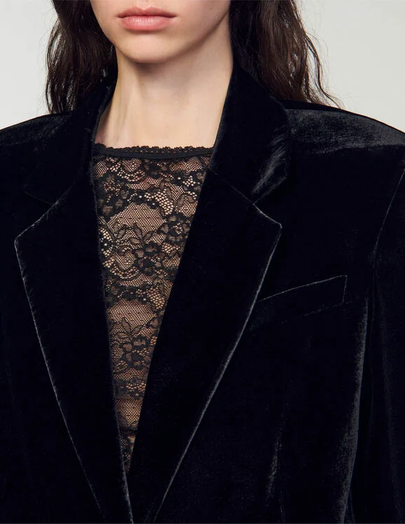 Velvet suit jacket