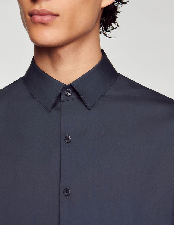 Fitted stretch cotton shirt
