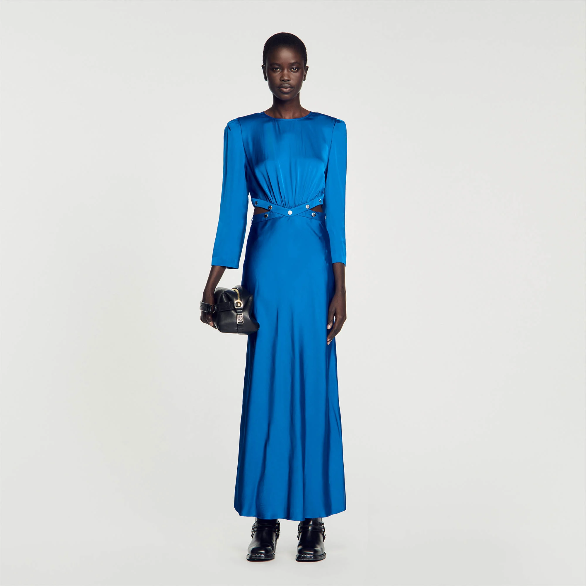 Satin-finish maxi dress