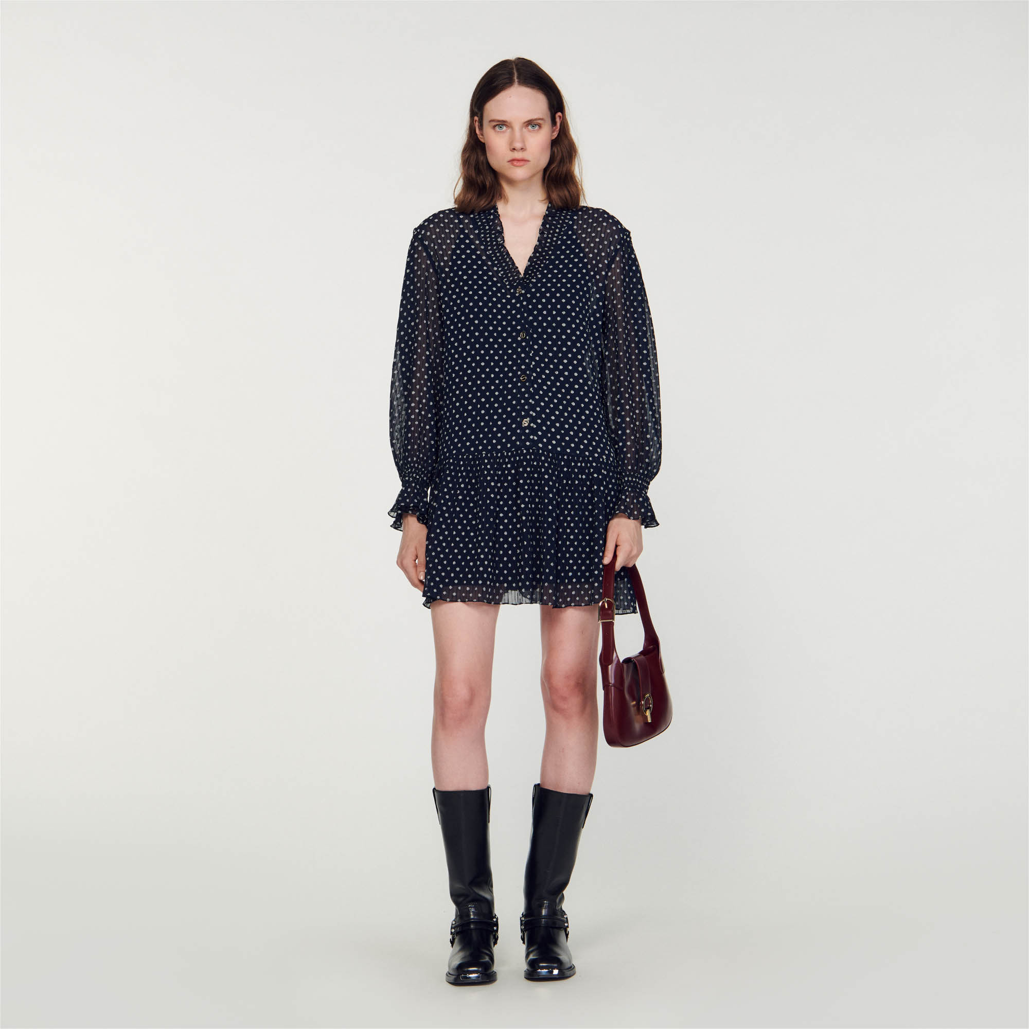 Short polka dot dress