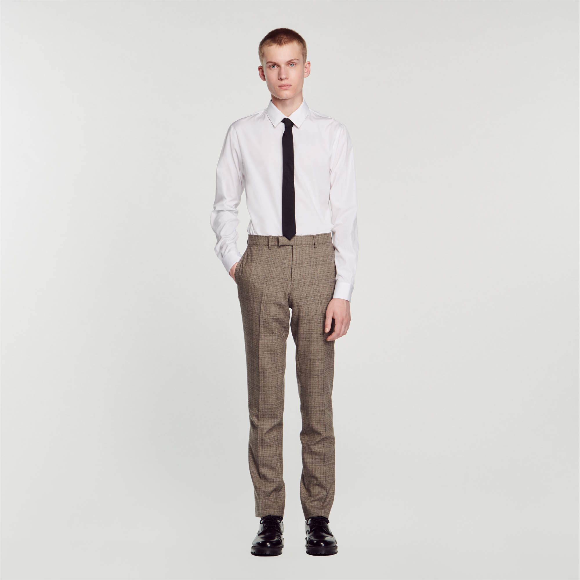 Wool suit pants