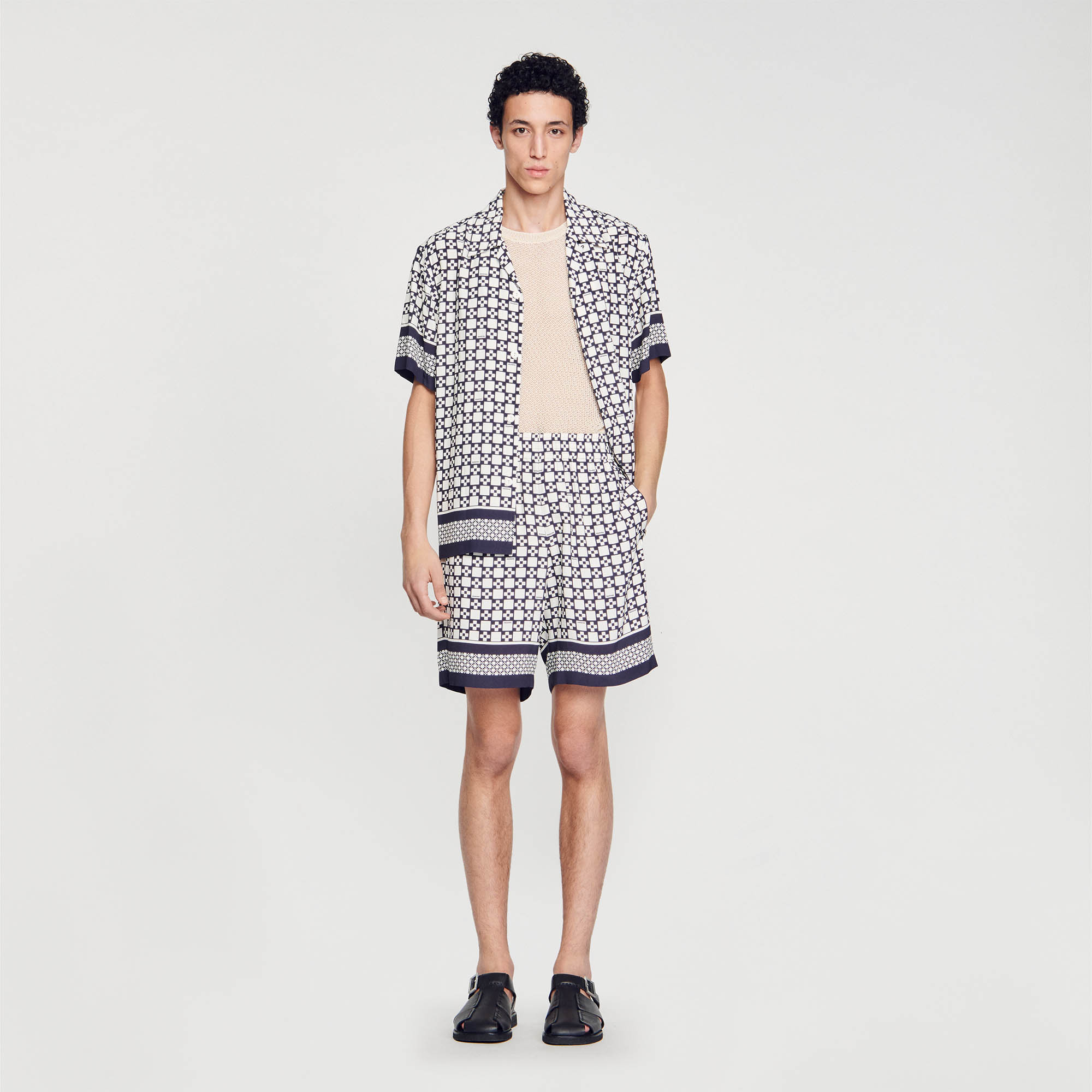 Square Cross patterned Bermuda shorts