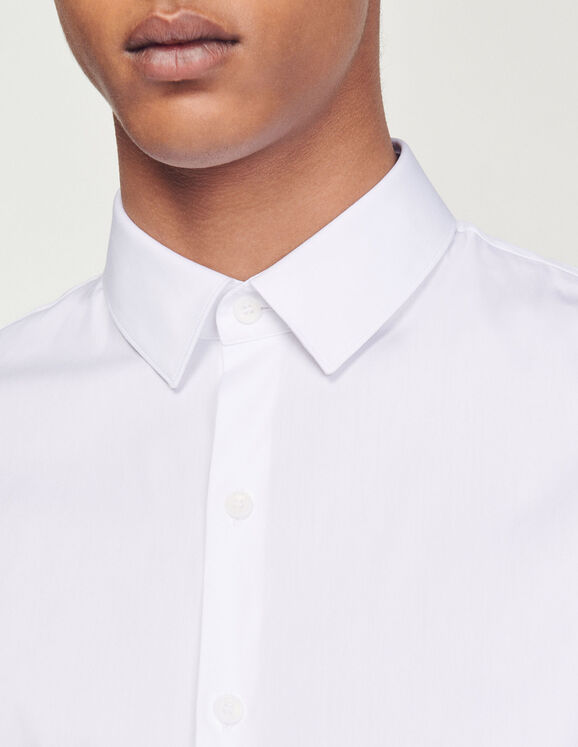 Fitted stretch cotton shirt