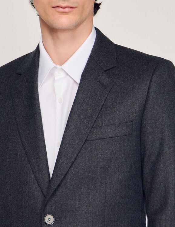 Flannel suit jacket