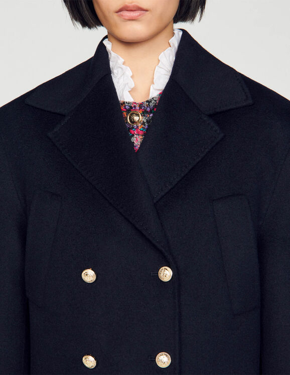 Long double-breasted coat
